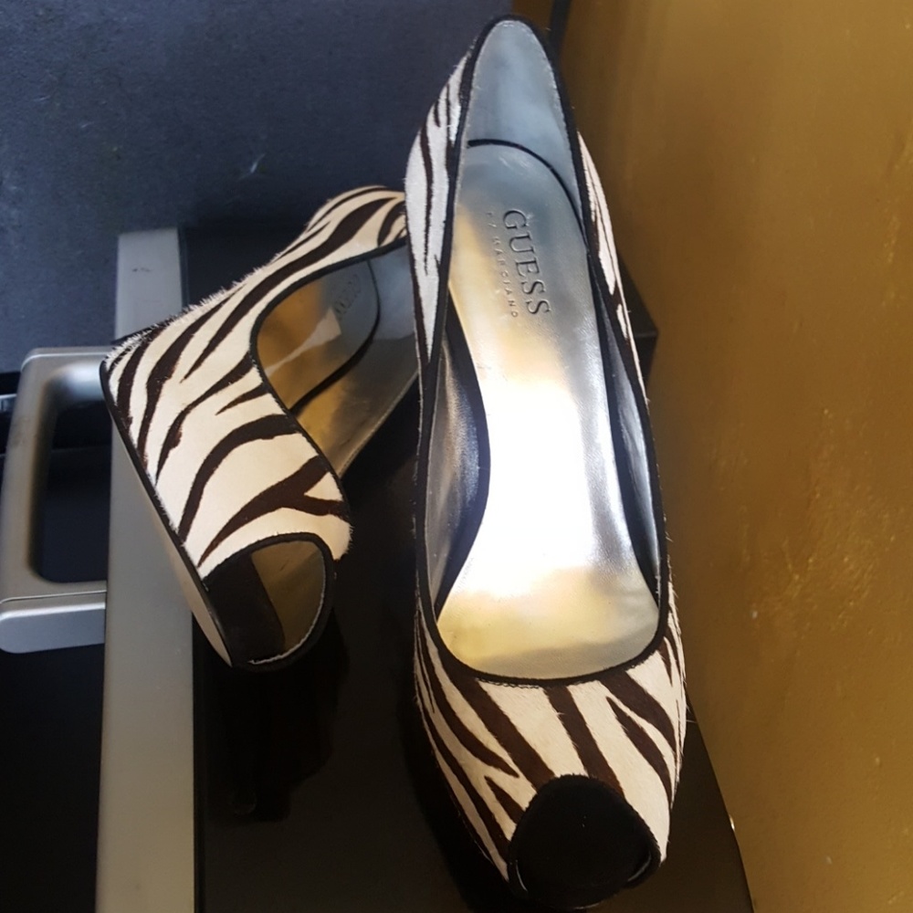 "Guess " Zebra Mohair Heels